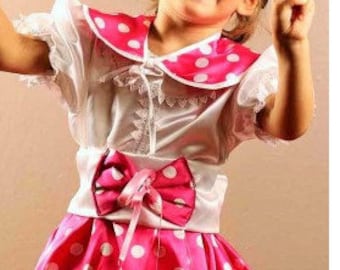 MINNIE MOUSE free shipping pink minnie mouse costume handmade