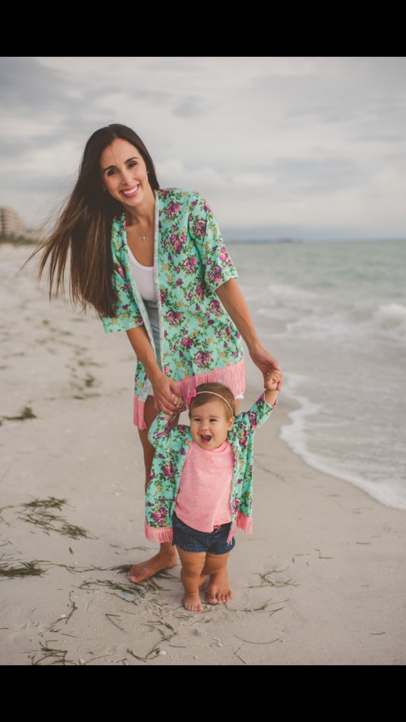 Mom and baby matching kimonos Mommy and baby cardigans Mom