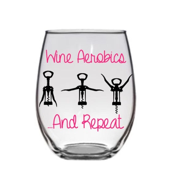 Funny Wine Glass, Wine Aerobics Wine Glass,Funny Wine Glasses, Cute Wine Glass