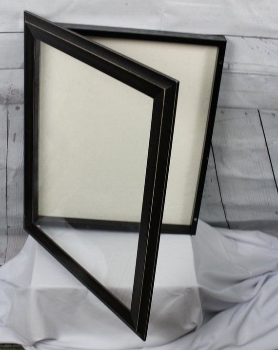 Black ShadowBox 20 x 15 with Glass Framed Hinged