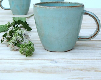 espresso mug, turquoise mug, ceramic mug, handmade coffee mug, coffee lovers gift