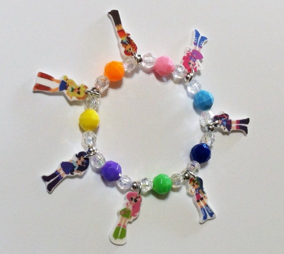 Items similar to Equestria Girls Mane 7 Charm Bracelet, Equestria Girls ...