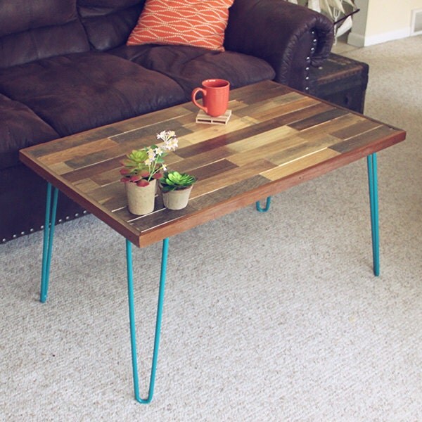 Hairpin Leg Reclaimed Wood Coffee Table by WithjackDesigns on Etsy