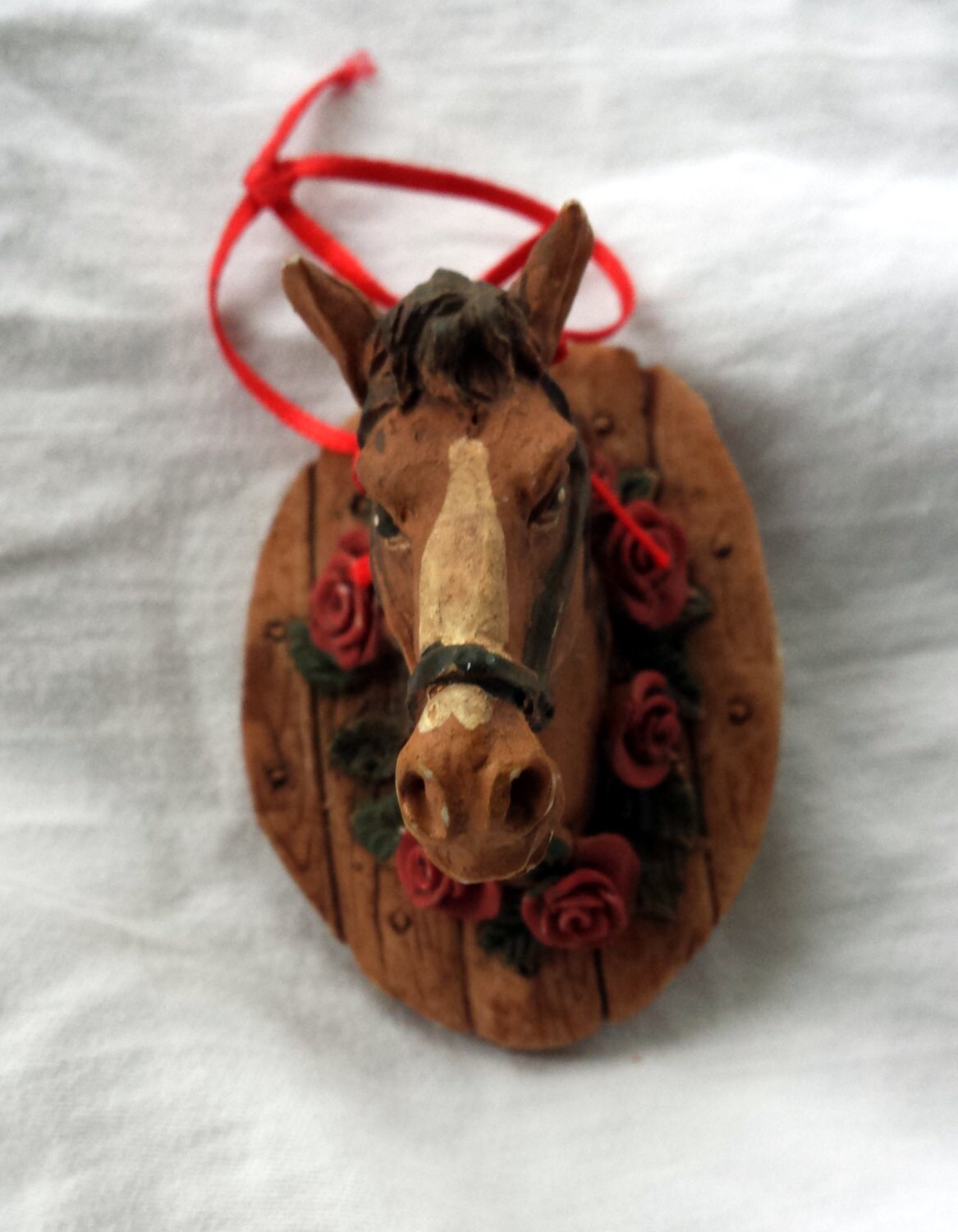 HORSE HEAD Ceramic Clay Ornament and Wall Hanging