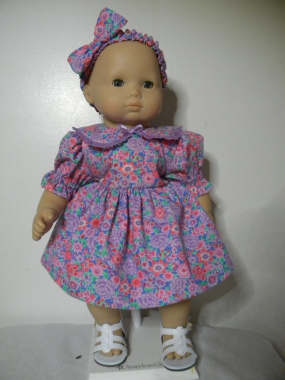 Purple print baby doll dress