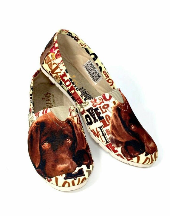 Chocolate Labrador Retriever Shoes Women shoes Dog Lovers