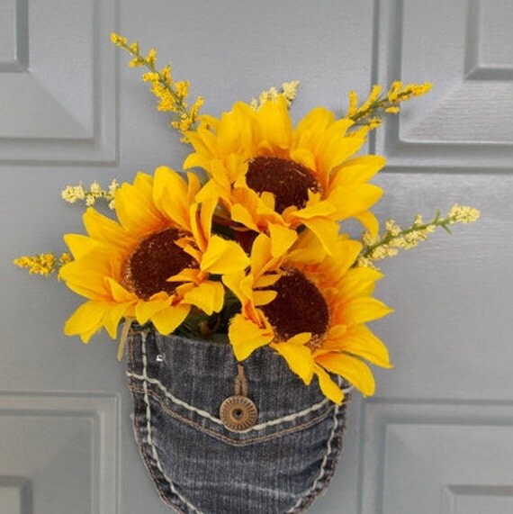 Sunflower Front Door Decoration Sunflower by WallflowersbyKerri