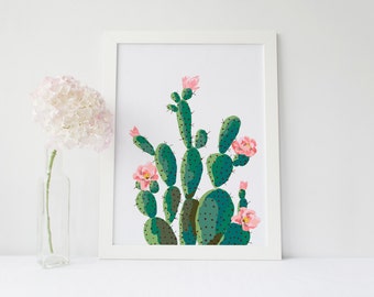 Cactus print Succulent printable art cactus wall art printable 8x10 16x20 succulent cactus wall art printable botanical art printable cacti