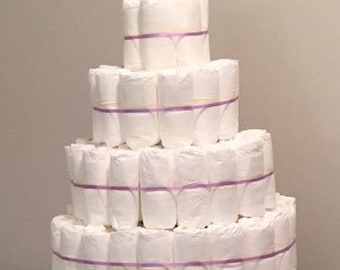 Ready to decorate diaper cake. Any size.