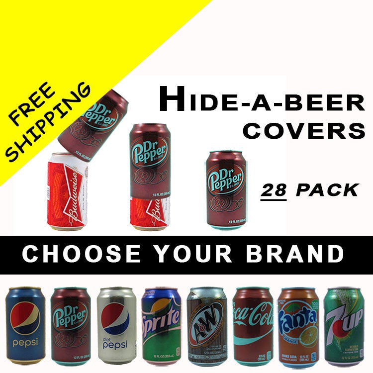 28 PACK Hide A Beer Can Soda Covers Camo Wrap Sleeve by Stash365