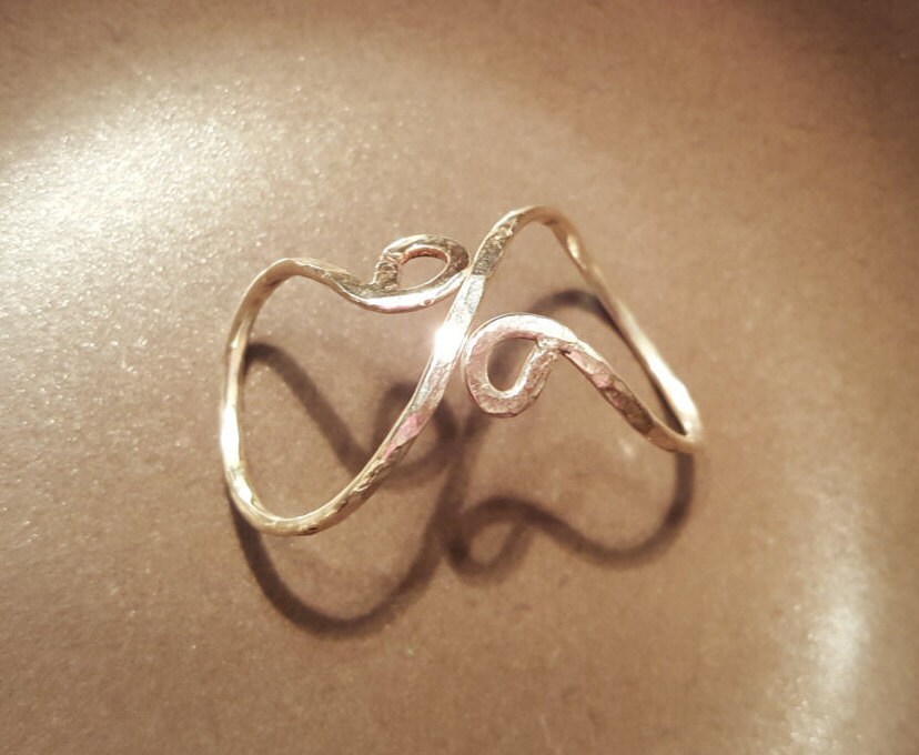 Thumb trigger finger splint ring sterling silver