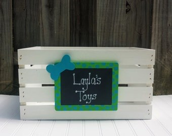 Dog Toy Crate - Made in the Colors of Your Choice