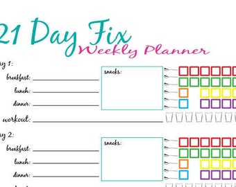 21 day fix planner | Etsy