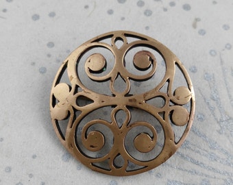 Abstract Knut Paulson Brooch- Bronze Brooch - Valentines Day Gift - Modernist Brooch - Gift Her - Palaeo Brooch - Abstract Scandi Brooch