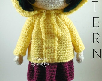 Coraline - Amigurumi Doll Crochet Pattern PDF