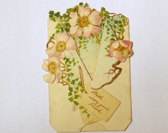 Antique Victorian Christmas card 1890s