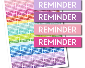 Reminder header stickers, Reminder planner stickers, Reminder printable stickers, Reminder stickers, Header stickers, Planner header STI-187