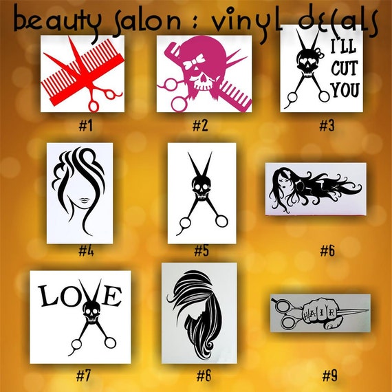 BEAUTY SALON vinyl decals pages 14 by CreativeStudio805 on Etsy