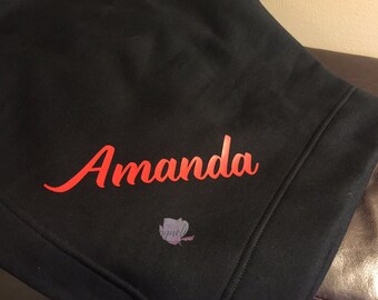 Personalized Gildan Stadium Sweatshirt Blanket, Unique gift for sports mom, coach, child, Keep warm in the stands, With your custom design