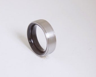 mens wedding band wood wedding ring wedding band engagement wood ring titanium alternative rings mens jewelry her wedding ring