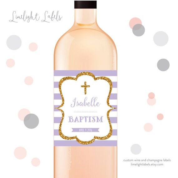 First Communion wine labels Baptism wine labels Dedication