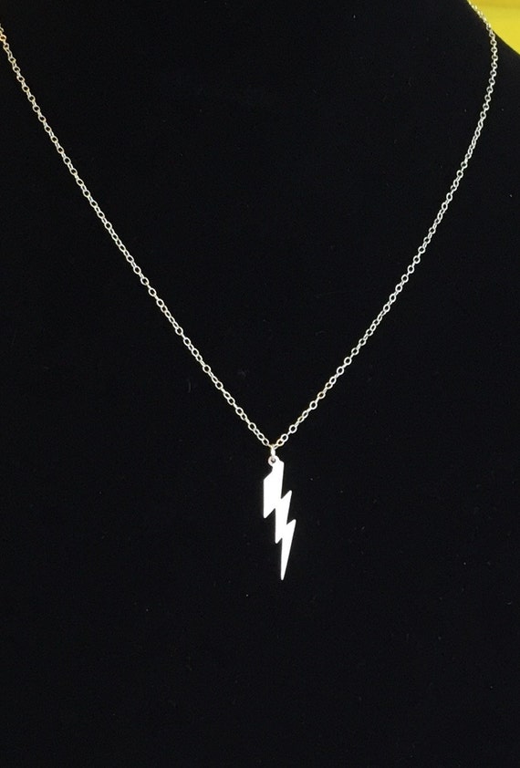 LIGHTNING BOLT NECKLACE Sterling silver lightning bolt