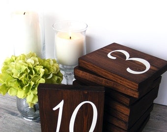 Wood Table Numbers - Wedding Table Numbers - Rustic Table Numbers - Reception Table Decor - Garden Wedding Decor - Rustic Reception Numbers