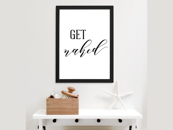 Get Naked Wall Art Poster to Print in 5 sizes Instant