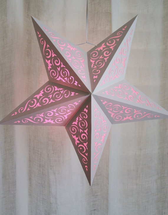 Download Paper Star Lantern w Scroll Cutouts SVG CUTTING FILE Pdf