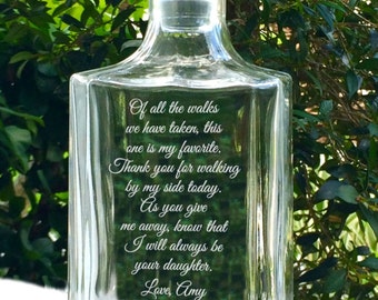 Father of the Bride Gift, Father Daughter Gift, Father in Law Gift, Father of the Groom, Personalized Engraved Decanter, Father's Day Gift