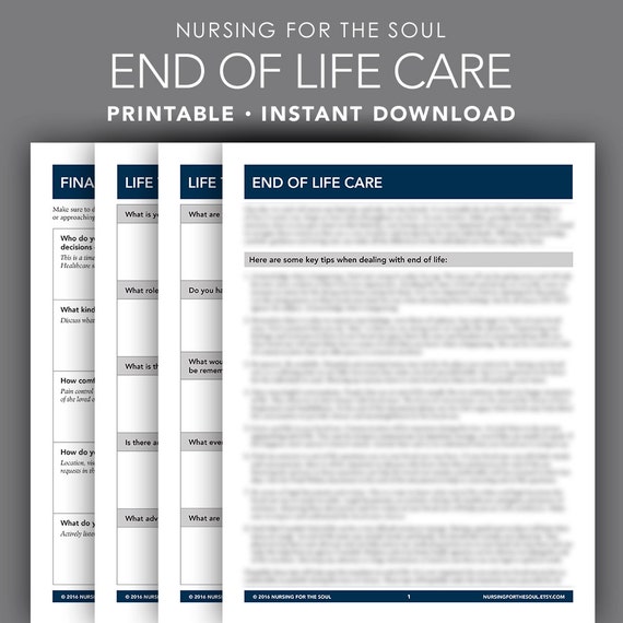 Free Printable End Of Life Forms