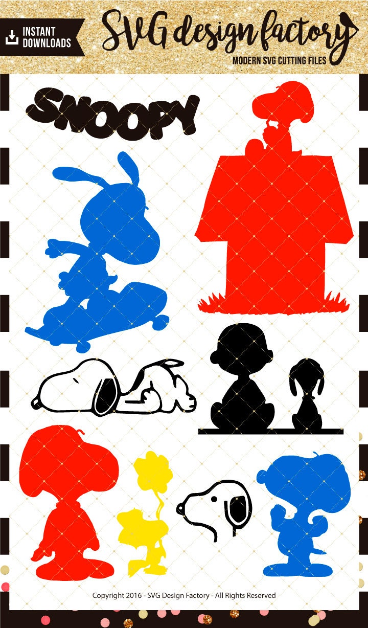 Download Snoopy Silhouette Design SVG DXF PNG Eps Jpg by ...