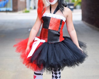 Harley Quinn outfit - Harley Quinn tutu dress - Comic Con costume Harley Quinn costume - tutu dress - superhero villain - DC Comics