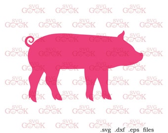 Pig SVG cut file for use with Silhouette, Cricut and other Vinyl Cutters, digital cut file, svg file, instant download