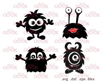 Monsters SVG cut files for Silhouette, Cricut and other Vinyl Cutters, digital cut file, svg files