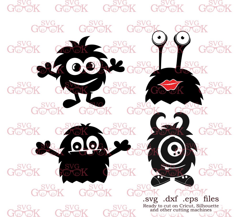 Download Monsters SVG cut files for Silhouette Cricut and other Vinyl