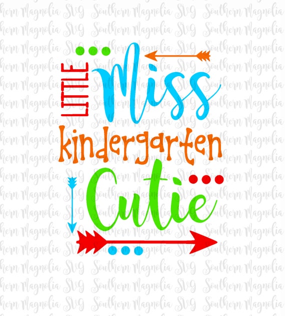 Download Little Miss Kindergarten Cutie Back to School SVG Princess