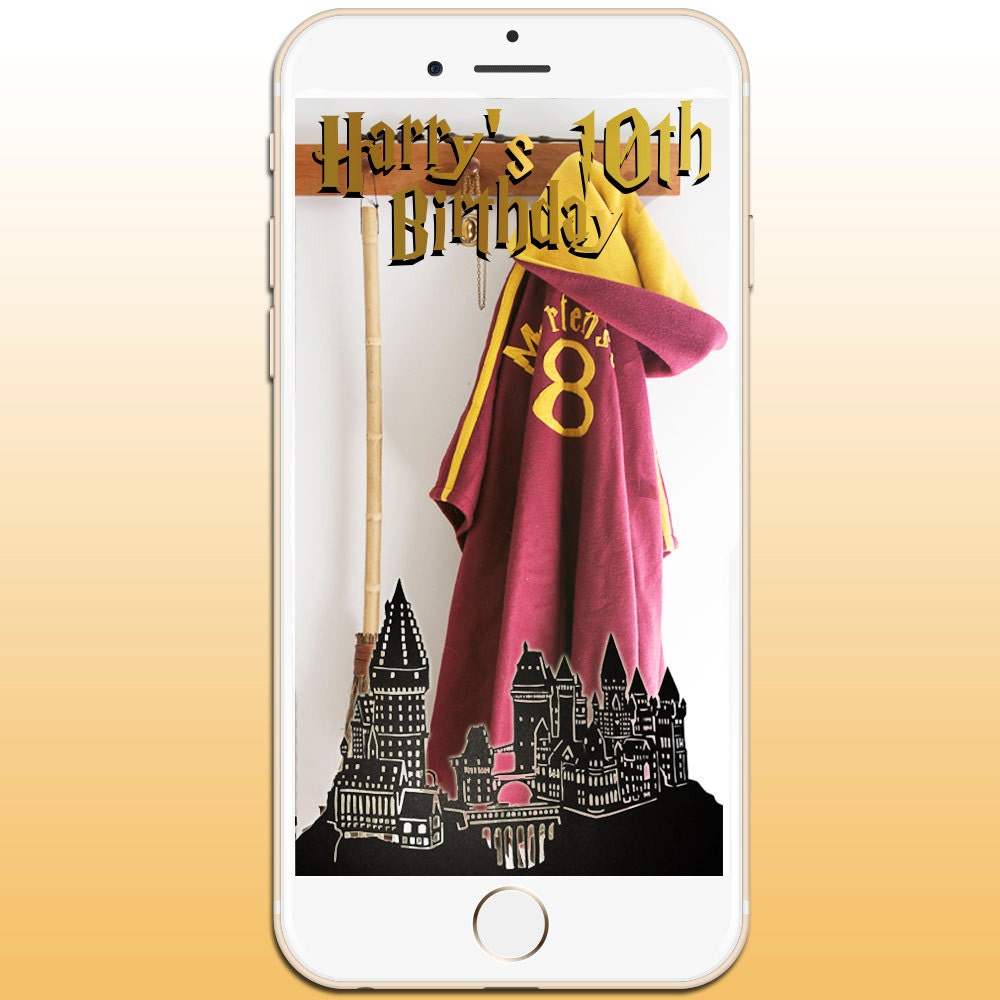 SNAPCHAT Geofilter Harry Potter Hogwarts Party Birthdays/