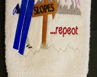 Ski Slopes Hand towel