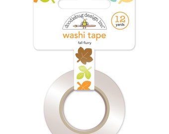 Fall Flurry Washi Tape • Flea Market Doodlebug Decorative Tape • Fall Autumn Washi Tape • Leaves Tape (5322)
