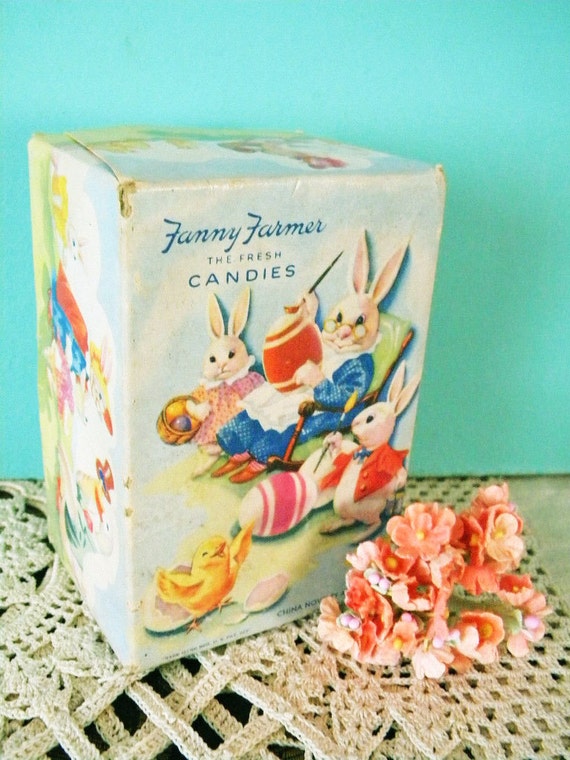 This Listing is RESERVED Vintage Easter Candy Box Fanny