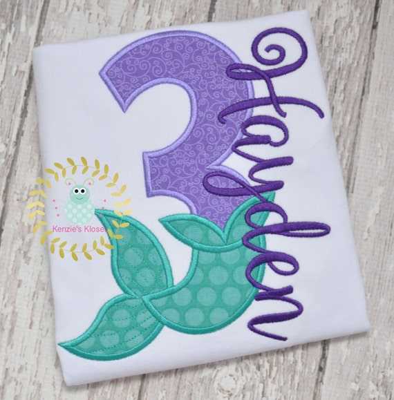 3rd birthday mermaid shirt