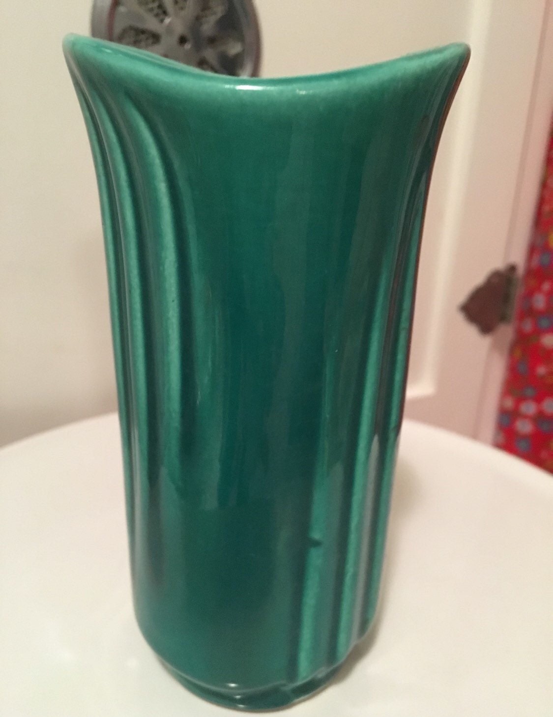 USA Green Vase Green Stamped USA Vase Vintage Green USA Vase