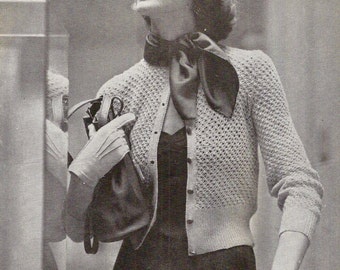 Metropolitian Cardigan Vintage Knitting Pattern 407