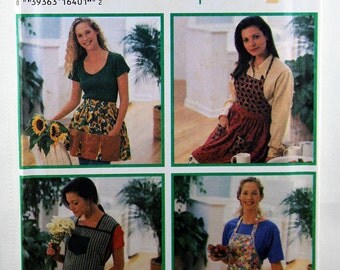 Simplicity 9333, Misses' Aprons Sewing Patterns, 4 Apron Styles Pattern, Sewing Pattern, Design Your Own Easy Aprons, Misses' S, M, L, Uncut