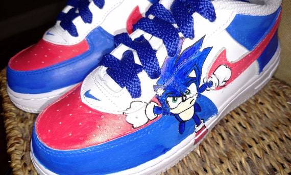 Sonic the Hedgehog Need for Speed Nikes by RabidWolfCreations