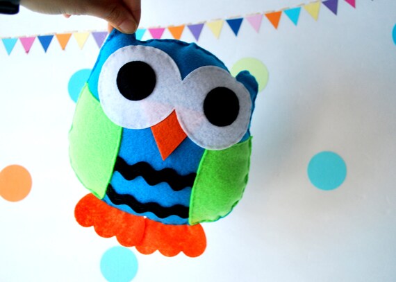 Owl pillow, Nursery decor, Baby shower Eco friendly children stuffed owl pillow , decorative OWL PILLOW A609 Il_570xn