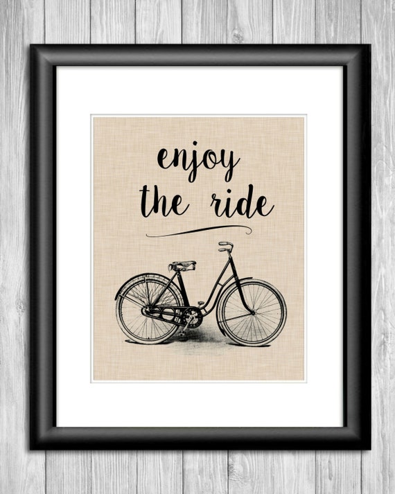 Enjoy the Ride Printable Wall Art Bicycle Print Home Decor