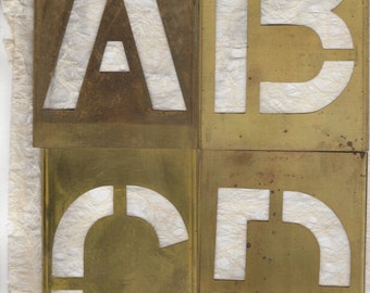 6 inch Stencil Letter Alphabet Brass Stencil Including Ampersand