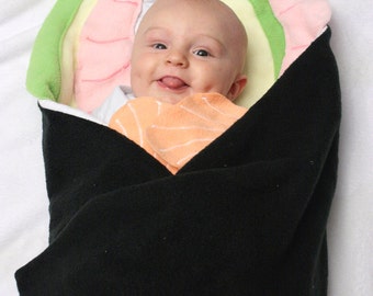 Baby Shower Gift, Sushi Blanket, Baby Blanket, Sushi Cone Baby Blanket, Swaddle Blanket, Funny Baby Shower Gift, Funny Baby Blanket